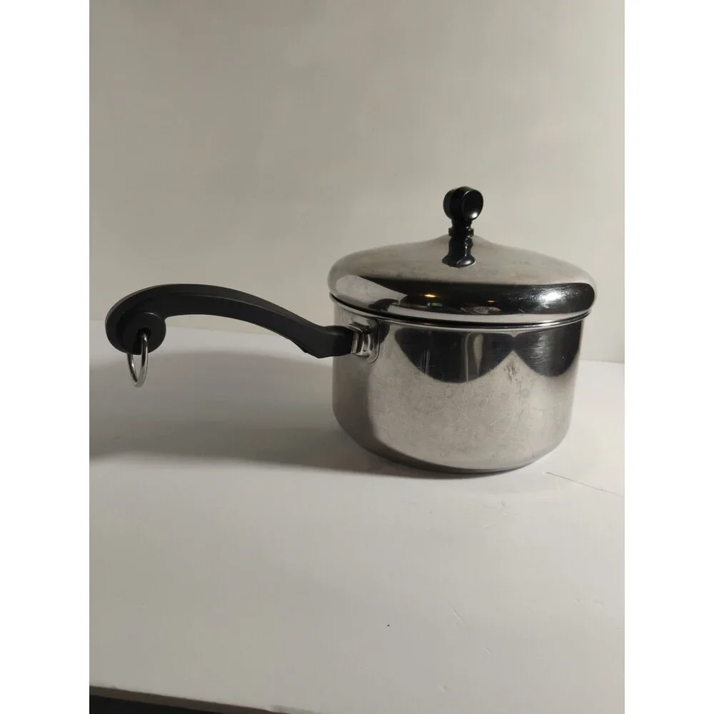 Vintage Farberware Stainless Steel 3 QT Pot W/ Handle & Lid
